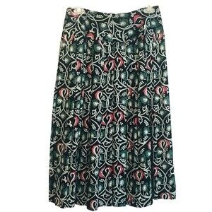 Talbots Drop Waist Pleated Midi Skirt